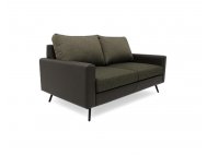 Dansk Fabric Sofa with Faux Leather Armrest